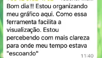 Depoimento — mais clareza na visualização do tempo